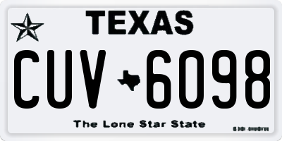 TX license plate CUV6098
