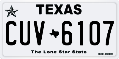 TX license plate CUV6107