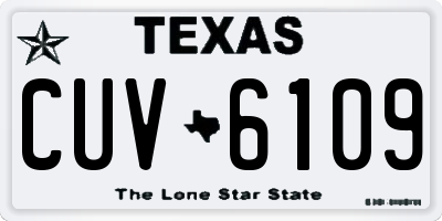 TX license plate CUV6109