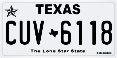 TX license plate CUV6118