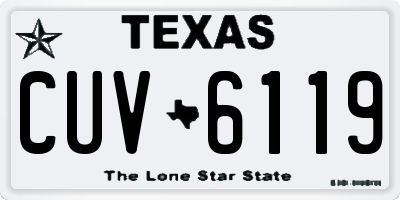 TX license plate CUV6119