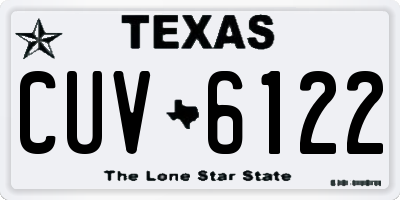 TX license plate CUV6122