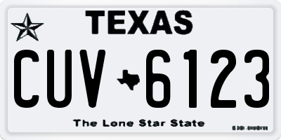 TX license plate CUV6123