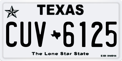 TX license plate CUV6125