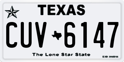 TX license plate CUV6147