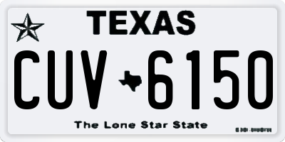 TX license plate CUV6150