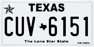 TX license plate CUV6151