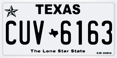 TX license plate CUV6163