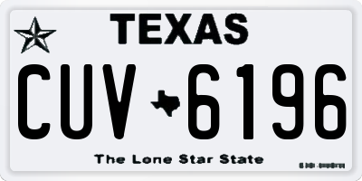 TX license plate CUV6196