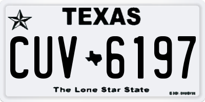 TX license plate CUV6197