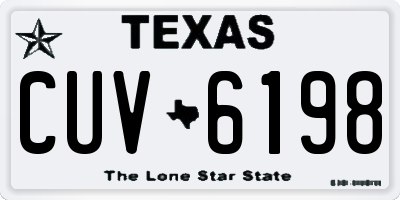 TX license plate CUV6198