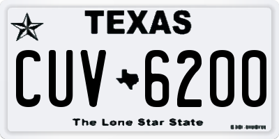 TX license plate CUV6200