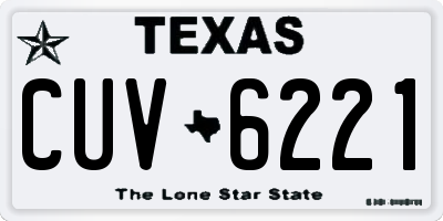 TX license plate CUV6221