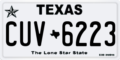 TX license plate CUV6223