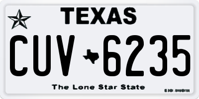 TX license plate CUV6235