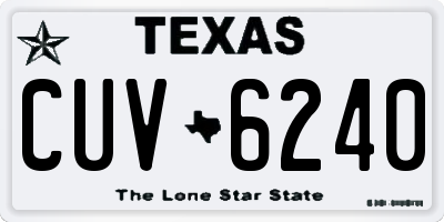 TX license plate CUV6240