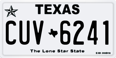 TX license plate CUV6241