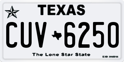 TX license plate CUV6250