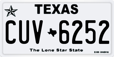 TX license plate CUV6252