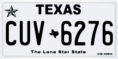 TX license plate CUV6276
