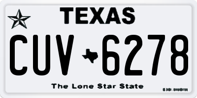 TX license plate CUV6278