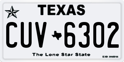 TX license plate CUV6302