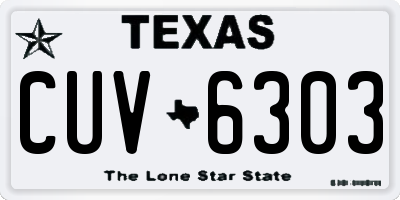 TX license plate CUV6303