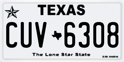 TX license plate CUV6308