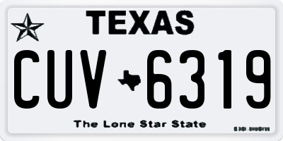 TX license plate CUV6319