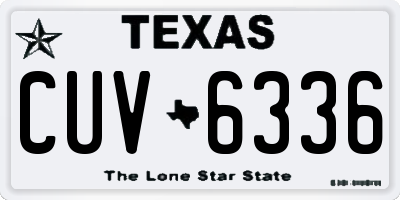 TX license plate CUV6336