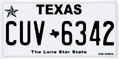 TX license plate CUV6342