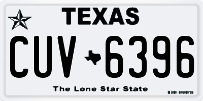 TX license plate CUV6396