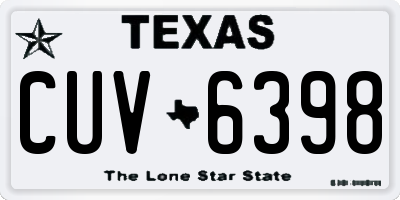 TX license plate CUV6398