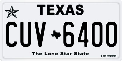 TX license plate CUV6400