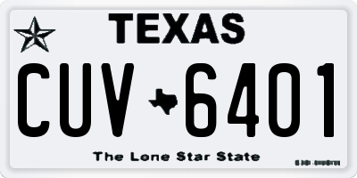 TX license plate CUV6401