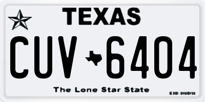 TX license plate CUV6404
