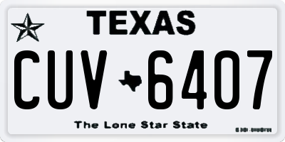TX license plate CUV6407