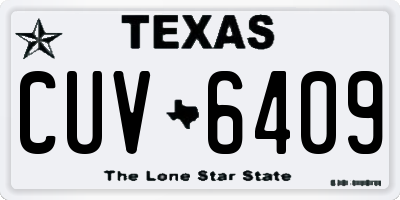 TX license plate CUV6409