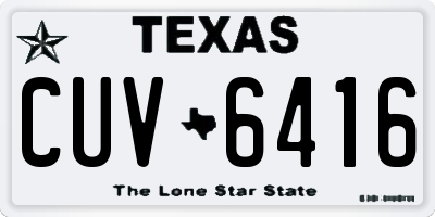 TX license plate CUV6416