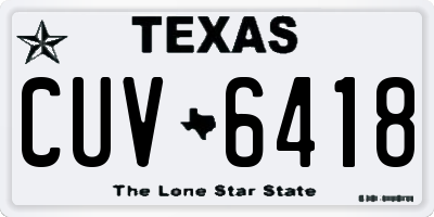 TX license plate CUV6418