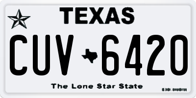 TX license plate CUV6420