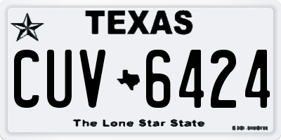 TX license plate CUV6424