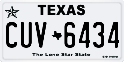 TX license plate CUV6434