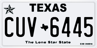 TX license plate CUV6445