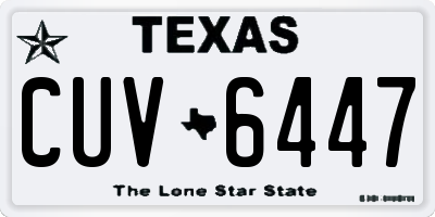 TX license plate CUV6447