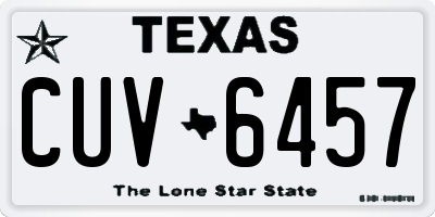 TX license plate CUV6457