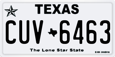 TX license plate CUV6463