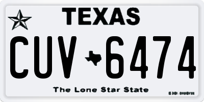 TX license plate CUV6474