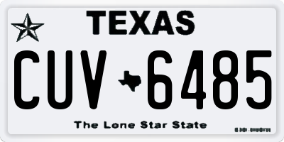 TX license plate CUV6485