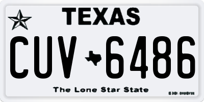 TX license plate CUV6486